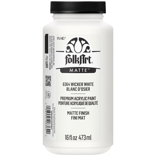 Acrylic Paint Matte, 16oz., Wicker White