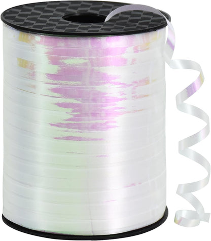 500 Yards White Ribbons Curling Ribbon 5Mm for Gift Wrapping, Thin Curly Ribbon for Craft Balloon String Birthday Party Decoration Embellish Wedding