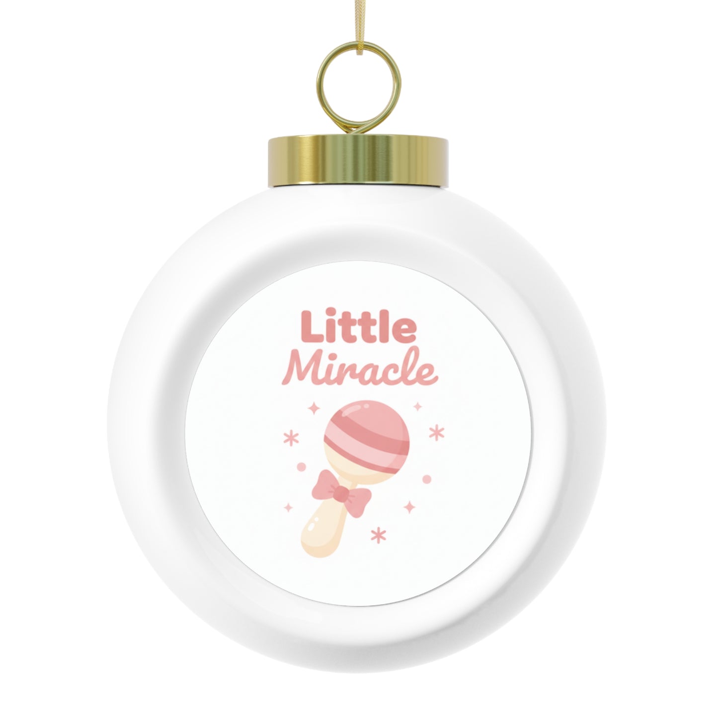 Ceramic Christmas Ball Ornament - Little Miracle