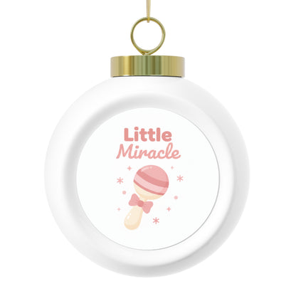 Ceramic Christmas Ball Ornament - Little Miracle