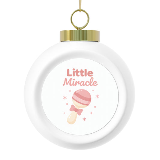 Ceramic Christmas Ball Ornament - Little Miracle