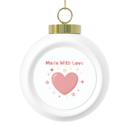 Ceramic Christmas Ball Ornament Made With Love