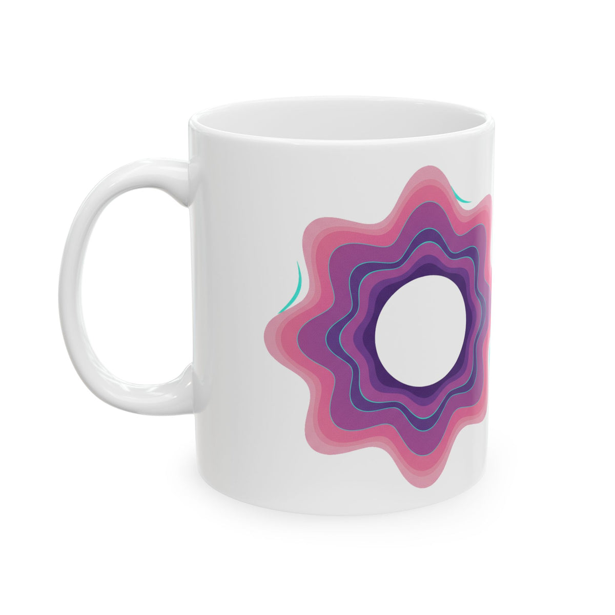 Gradient Aura Mesh Valentine | 11oz Ceramic Coffee Mug for Daily Vibes | Galentine’s & Friends Gift | Y2K Aesthetic