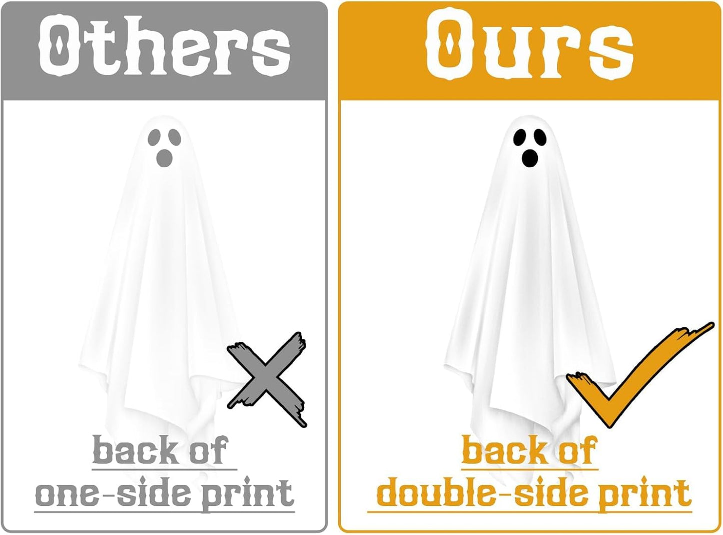 Halloween Decorations Window Clings Decor, Large White Ghosts Silhouette Halloween Window Decals Indoor, School Home Office Party Supplies for Glass Windows, 3 Sheets