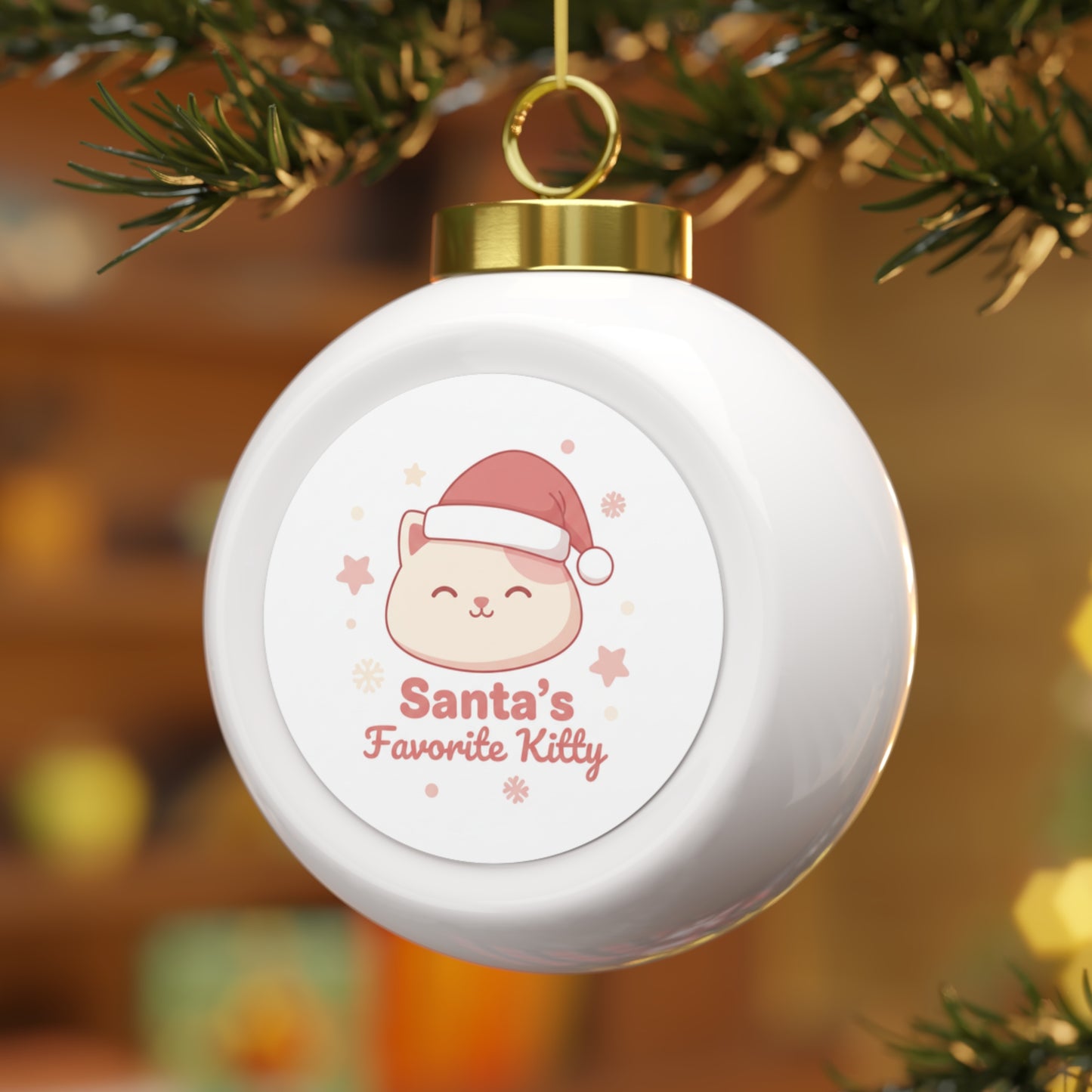 Christmas Ornament — Santa's Favorite Kitty