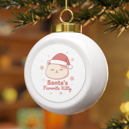 Christmas Ornament — Santa's Favorite Kitty