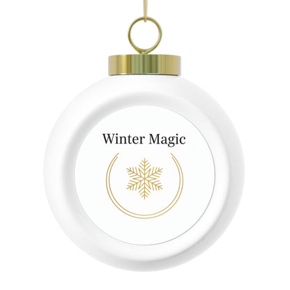 Ceramic Christmas Ball Ornament - Winter Magic