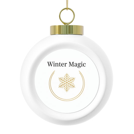 Ceramic Christmas Ball Ornament - Winter Magic