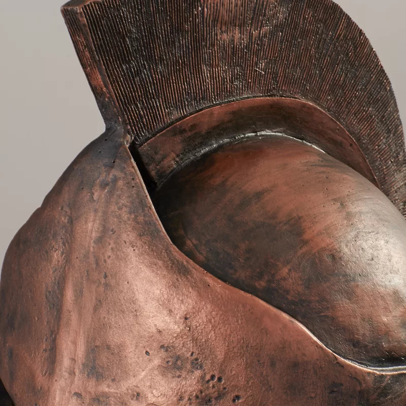 Greek Spartan Helmet Sculpture