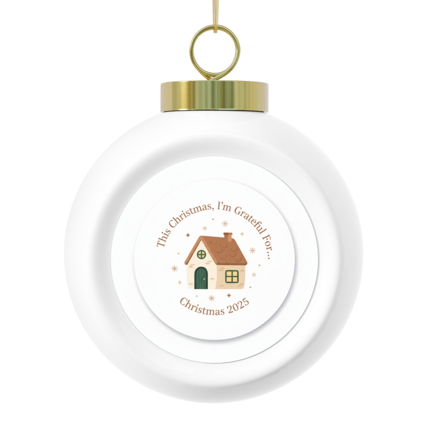 Ceramic Christmas Ball Ornament — Christmas 2025