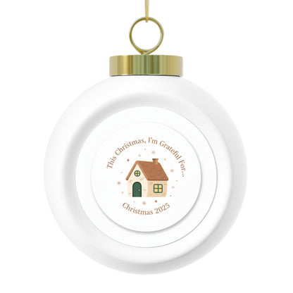 Ceramic Christmas Ball Ornament — Christmas 2025
