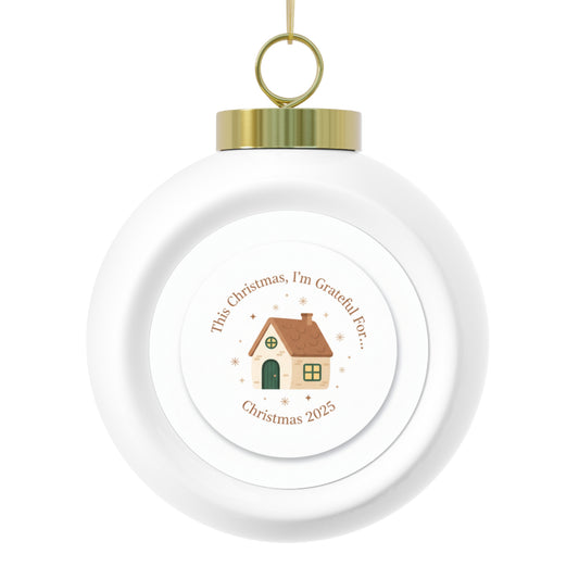 Ceramic Christmas Ball Ornament — Christmas 2025