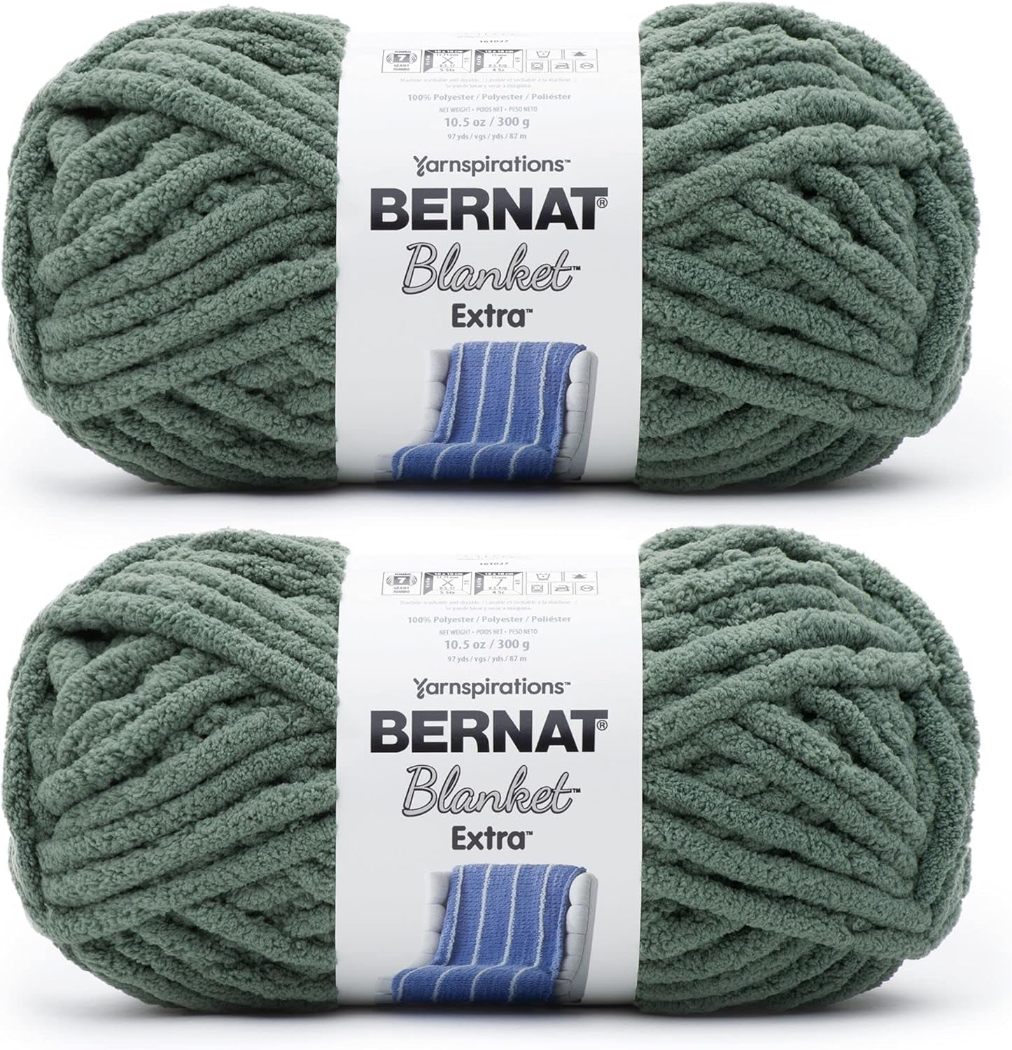 Blanket Extra Chunky Chenile Acrylic Yarn - 2 Pack