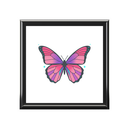 Holographic Butterfly Gradient | Jewelry Box for Rings & Earrings | Valentine, Galentine’s & Self-Love Gift | Y2K Aesthetic