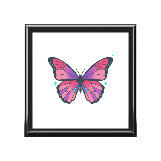 Holographic Butterfly Gradient | Jewelry Box for Rings & Earrings | Valentine, Galentine’s & Self-Love Gift | Y2K Aesthetic