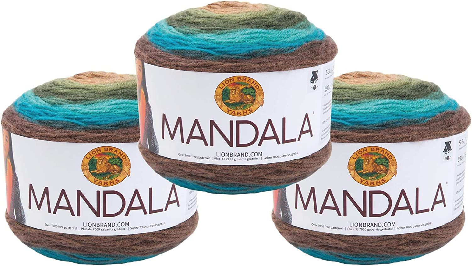 Mandala Yarn, Multicolor Yarn for Crocheting and Knitting, Craft Yarn, 1-Pack, Cupid