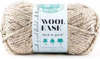 Wool-Ease Thick & Quick Yarn, Soft and Bulky Yarn for Knitting, Crocheting, and Crafting, 1 Skein, Fossil