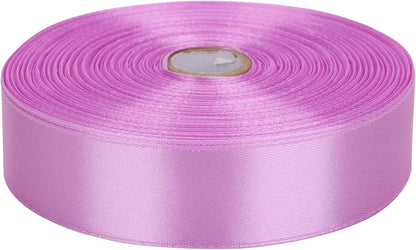 1 Inch Lilac Satin Ribbon 50 Yards Solid Fabric Ribbons Roll for Wedding Invitations, Bridal Bouquets, Sewing, Party Decorations, Gift Wrapping and More