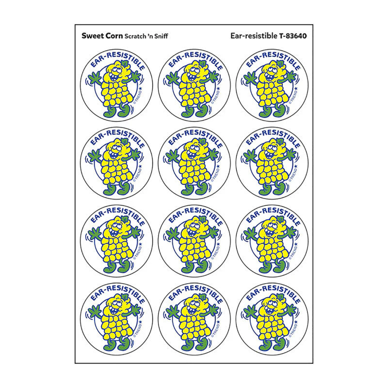 Ear-resistible/Sweet Corn scent Retro Scratch 'n Sniff Stinky Stickers®, 24 ct.