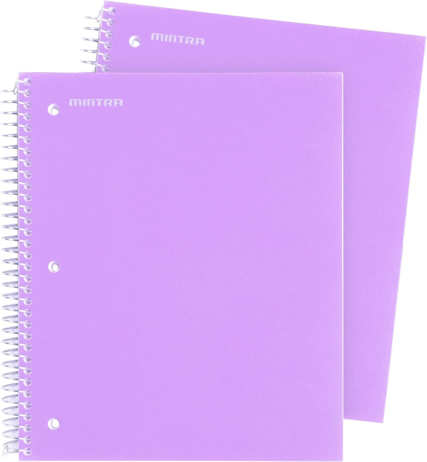 Office Durable Spiral Notebooks, 3 Subject (Ateal, Purple, White, College Ruled 3Pk)