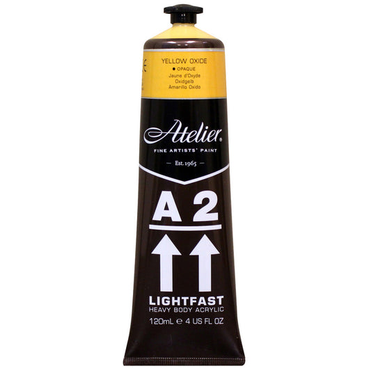 A2 Heavy Body Lightfast Artist Acrylic, 4 oz., Yellow Oxide