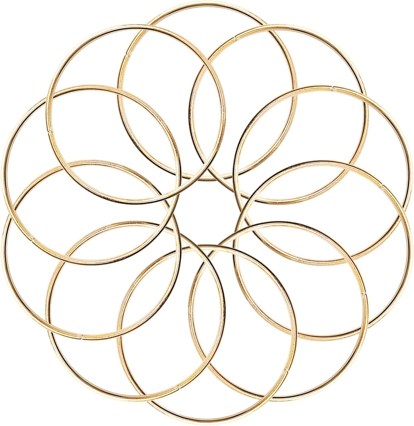 20 Pcs 3 Inch Metal Rings for Craft Gold Hoops Floral Macrame Hoops Rings for DIY Crafts Macrame Dream Catcher Supplies(Gold,3 Inch)