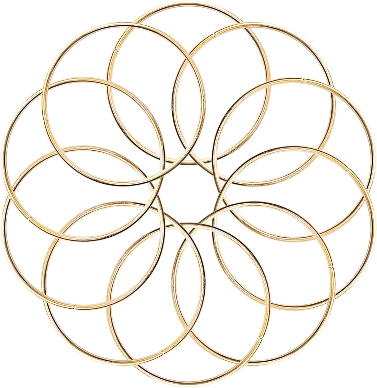 20 Pcs 3 Inch Metal Rings for Craft Gold Hoops Floral Macrame Hoops Rings for DIY Crafts Macrame Dream Catcher Supplies(Gold,3 Inch)
