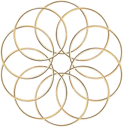 20 Pcs 3 Inch Metal Rings for Craft Gold Hoops Floral Macrame Hoops Rings for DIY Crafts Macrame Dream Catcher Supplies(Gold,3 Inch)