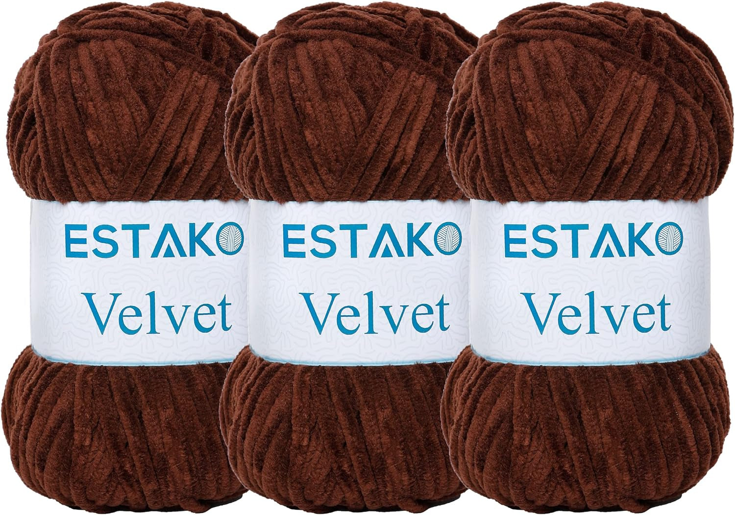 Velvet Chenille Blanket Amigurumi Yarn for Crocheting and Knitting Super Bulky 100 Gr (132 Yds) (1430 - Camel)