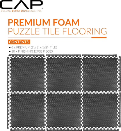 Puzzle Diamond Plate Texture Puzzle Exercise Mat | Multiple Options