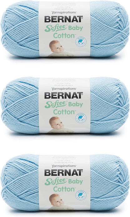 Softee Baby White Yarn - 3 Pack of 141G/5Oz - Acrylic - 3 DK (Light) - 362 Yards - Knitting/Crochet