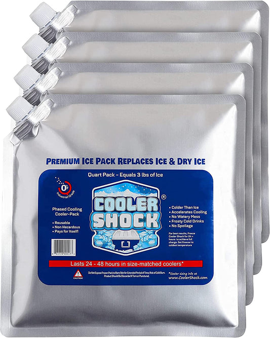 Reusable Ice Packs for Cooler - Long Lasting Cold Freezer Packs for Coolers and Lunch Boxes - Cooler Ice Packs for Camping Gear, Fishing, Road Trips, Beach Must Haves