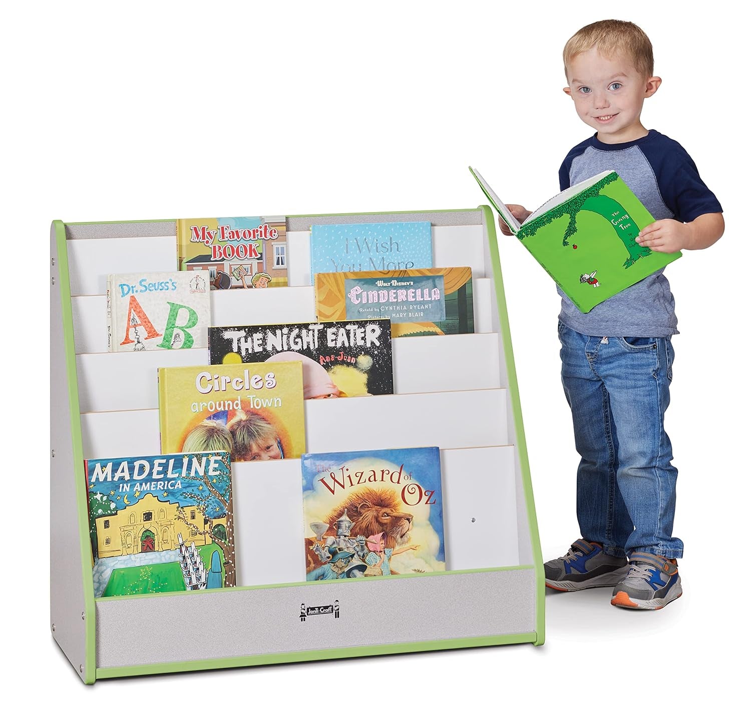 Rainbow Accents 3514JCWW130 Flushback Pick-A-Book Stand - Key Lime Green