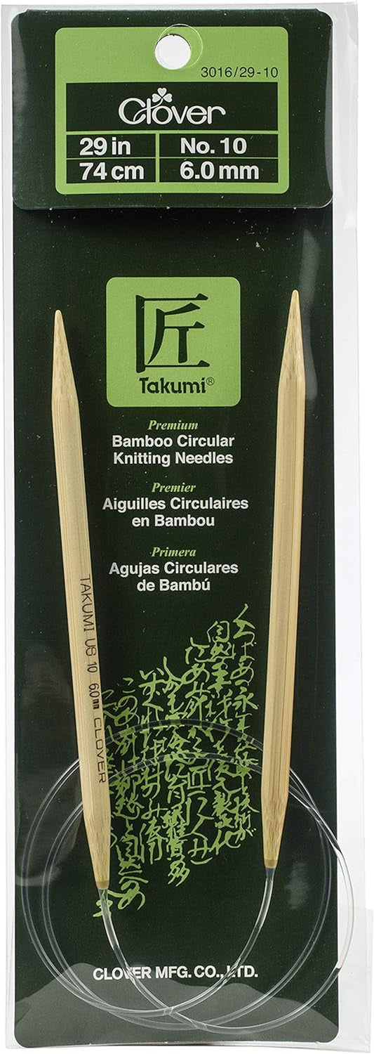 Takumi Bamboo Circular 29-Inch Knitting Needles, Size 10
