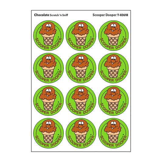 Scooper Dooper/Chocolate Scented Stickers, Pack of 24
