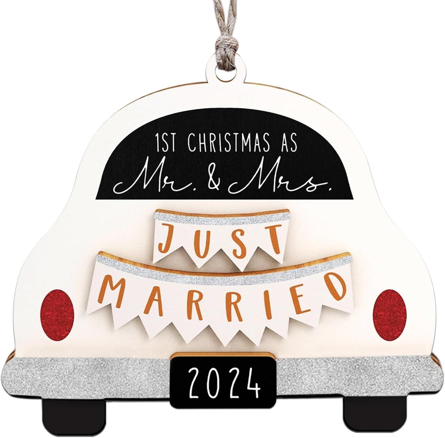 First Christmas Married Ornament 2024, Our First Christmas as Mr and Mrs Christmas Ornament - Bridal Shower Gift, Marriage Gifts, Wedding Gifts for Couples, Gifts for Newlyweds