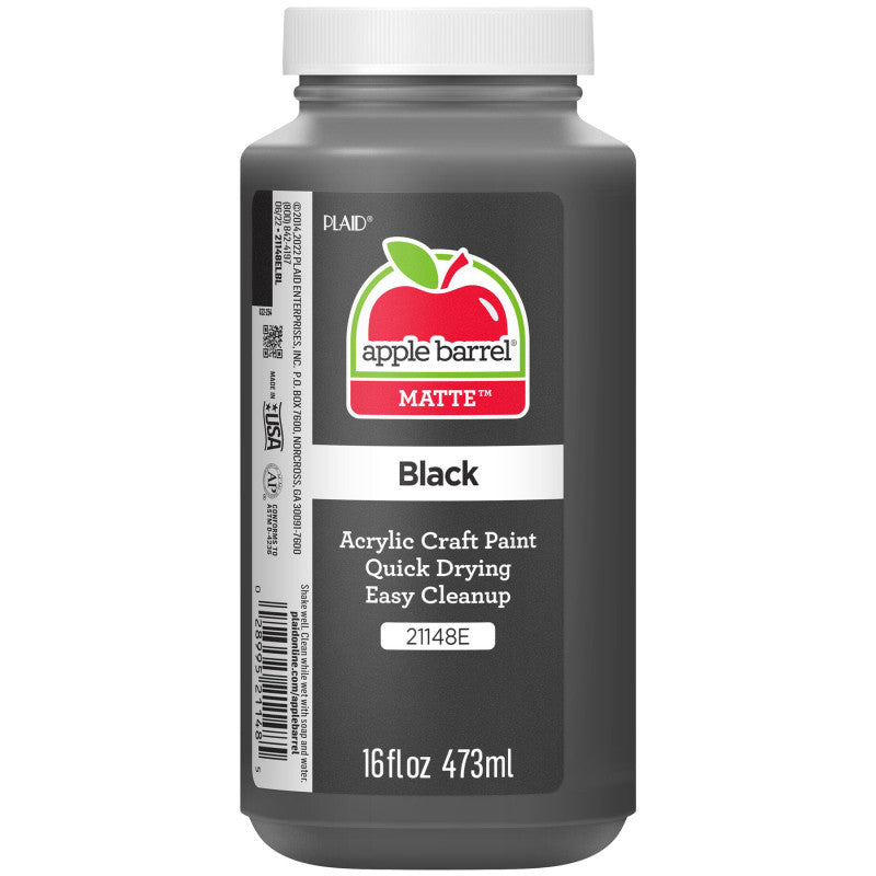 Acrylic Paint Matte, 16oz., Black