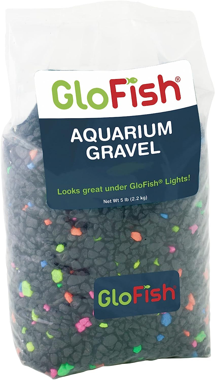 Aquarium Gravel, Pink/Green/Blue Fluorescent, 5-Pound, Bag Pink/Green/Blue Fluorescent, 4 X 5 X 9 Inches ; 5 Pounds