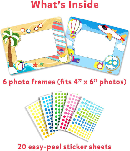 Art Activity - Dot It Photo Frames, Mess-Free Sticker Art for Kids, Craft Kits, DIY Activity, Gifts for Boys & Girls Ages 3, 4, 5, 6, 7, Travel Toys for Toddlers