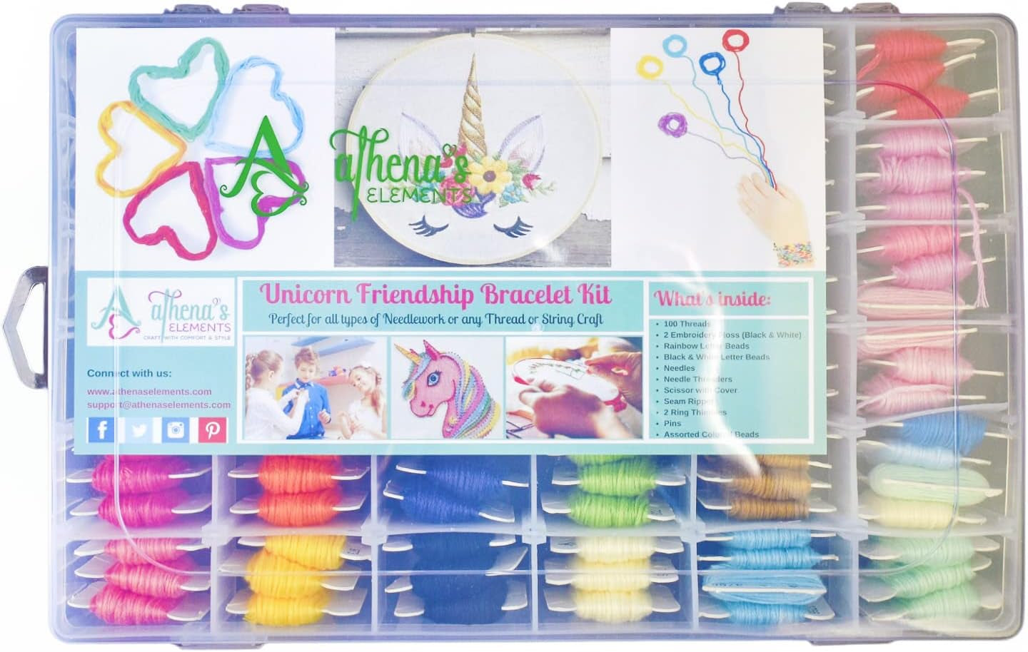 Embroidery Floss Friendship Bracelet String Kit - 276Pcs Thread and Accessories - Colors Are Labeled with Std Codes - Perfect Thread for Cross Stitch - Supplies