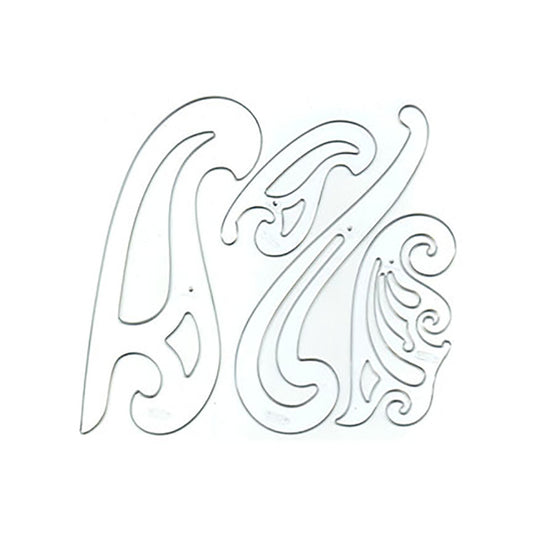 French Curves Drawing Template Set, 4 Pieces