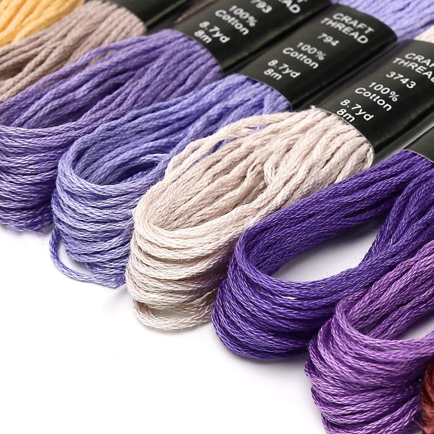Embroidery Floss Rainbow Color 100 Skeins per Pack Cross Stitch Threads Friendship Bracelets Floss Crafts Floss