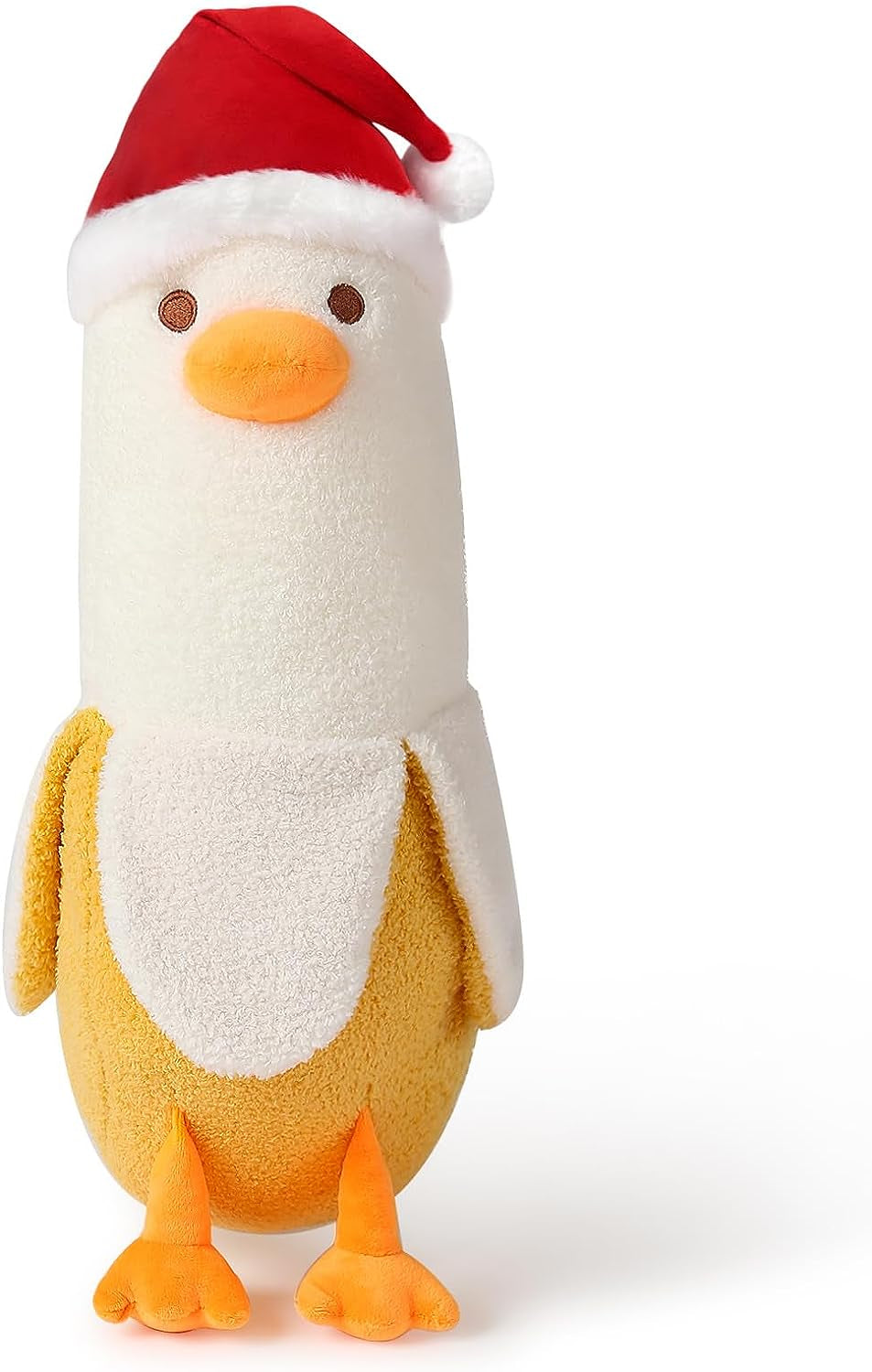 Banana Duck Plush Toy Cute Plushie Hugging Plush Pillow Duck Stuffed Animal for Girls and Boys White 35.4"