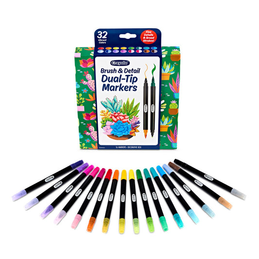 Brush & Detail Dual-Tip Markers, Pack of 16