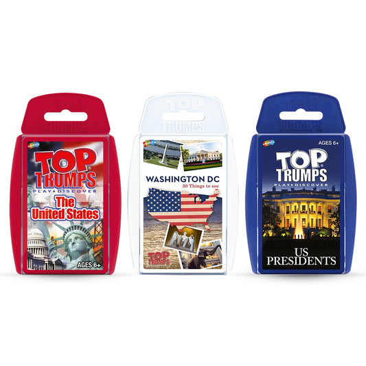 3-Game Bundle, Red, White, & Blue, US States, US Presidents & Washington DC - Loomini