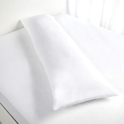 Body Pillow Case Cover Set of 2 White Breathable T250 Soft Quality Cotton Body