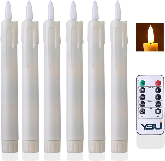 Ivory Flameless Taper Candles