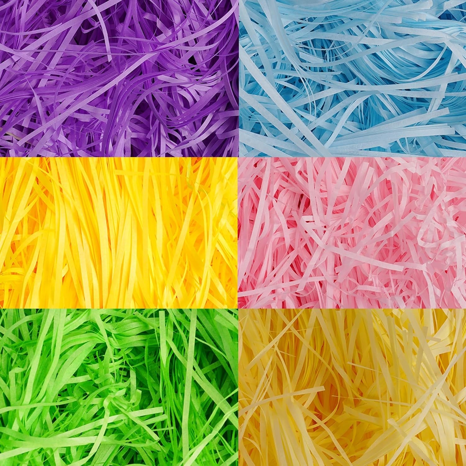 12Oz 6 Colors Crinkle Cut Paper Shred Filler for Gift Wrapping Basket Filling, Easter, Valentine'S Day, Birthday, Christmas, Thanksgiving, Wedding, Mother'S Day(12 Oz)