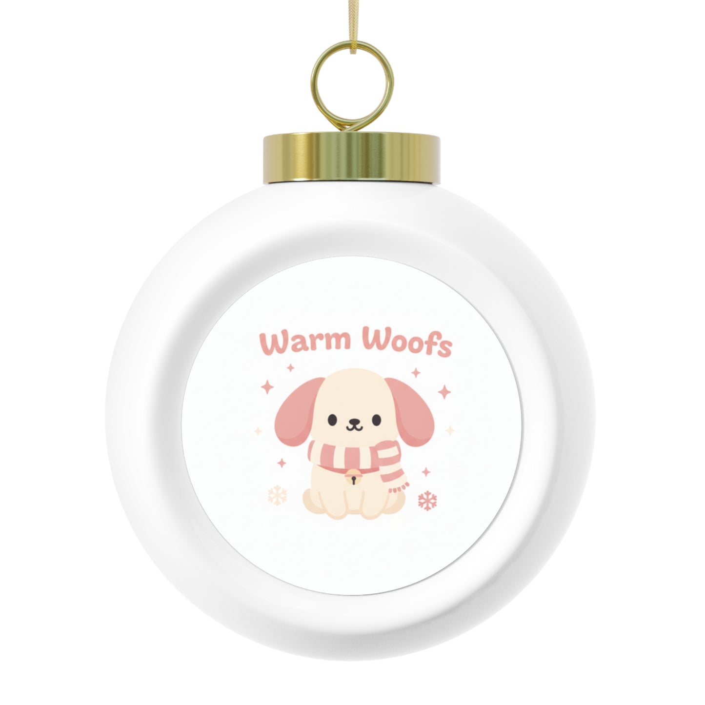 Christmas Ball Ornament — Warm Woofs Dog Holiday Design