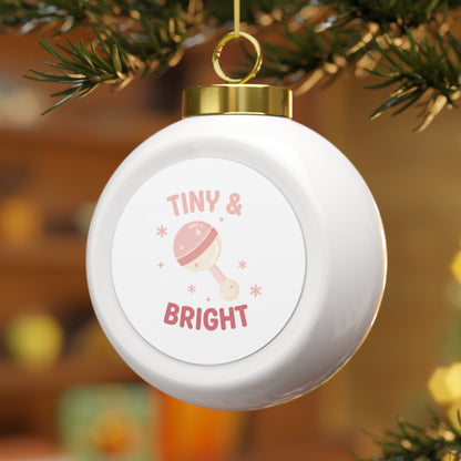 Ceramic Christmas Ball Ornament - Tiny & Bright
